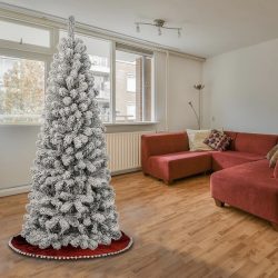 National Tree Company First Traditions Acacia Flocked Tree Medium Christmas Tree, 6 ft